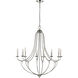 Eisley 8 Light 36 inch Polished Nickel Chandelier Ceiling Light